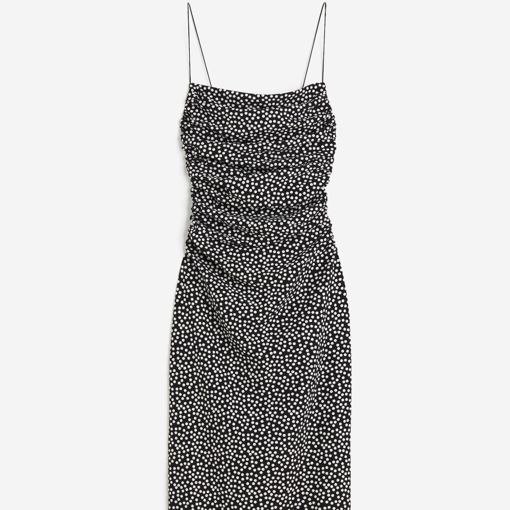 NWT Black Polka Dot Midi Dress from H&M